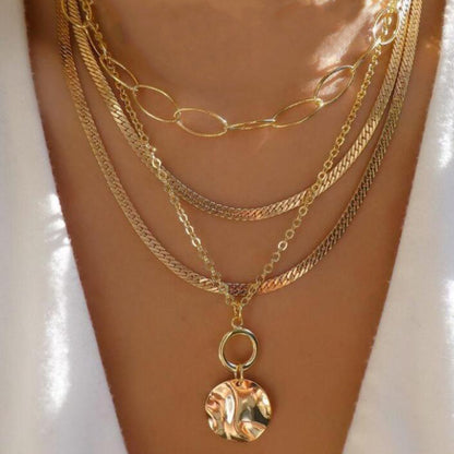 Multilayer Trend Elegant Jewelry Long Snake Chain Crystal St