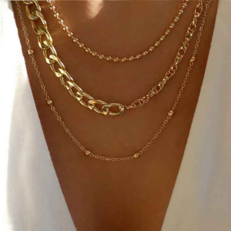Multilayer Trend Elegant Jewelry Long Snake Chain Crystal St