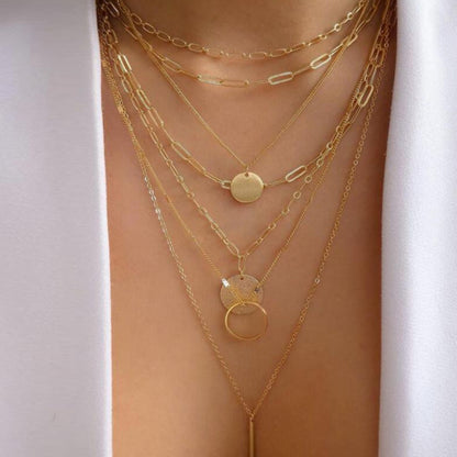 Multilayer Trend Elegant Jewelry Long Snake Chain Crystal St
